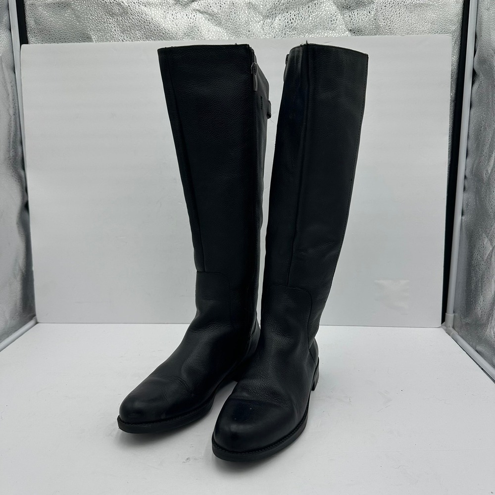 Franco Sarto Castor Leather Tall Riding Boots Womens 8M Equestrian Old Money